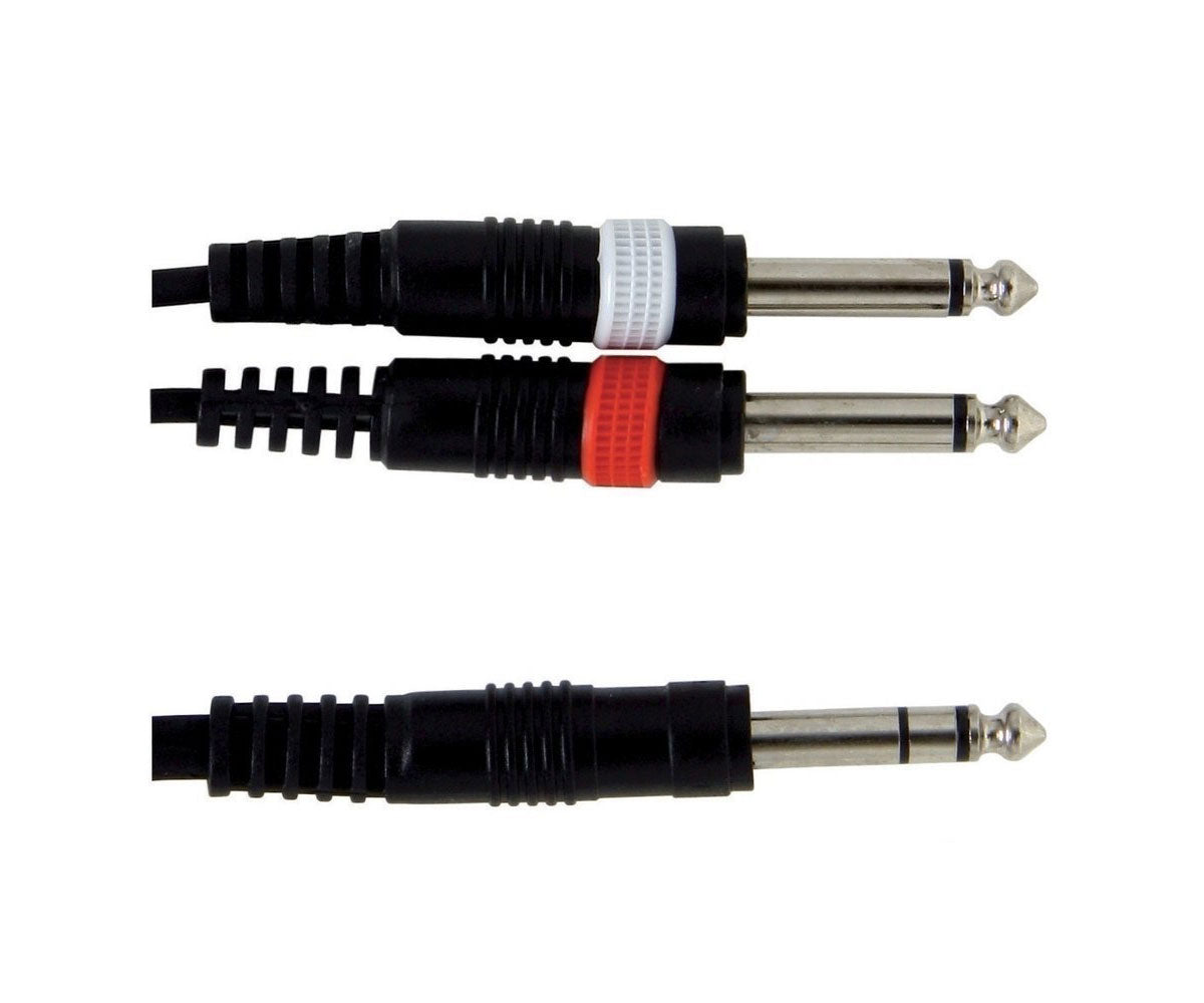 Y Kabel 6.3mm Stereo auf 2x 6.3mm Mono