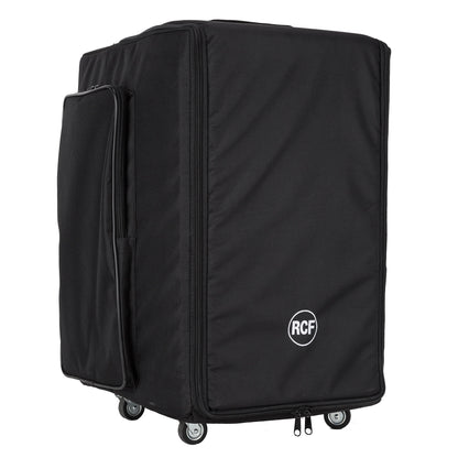Trolley Cover RCF Evox J8 mit rollen eingepackt linke seite