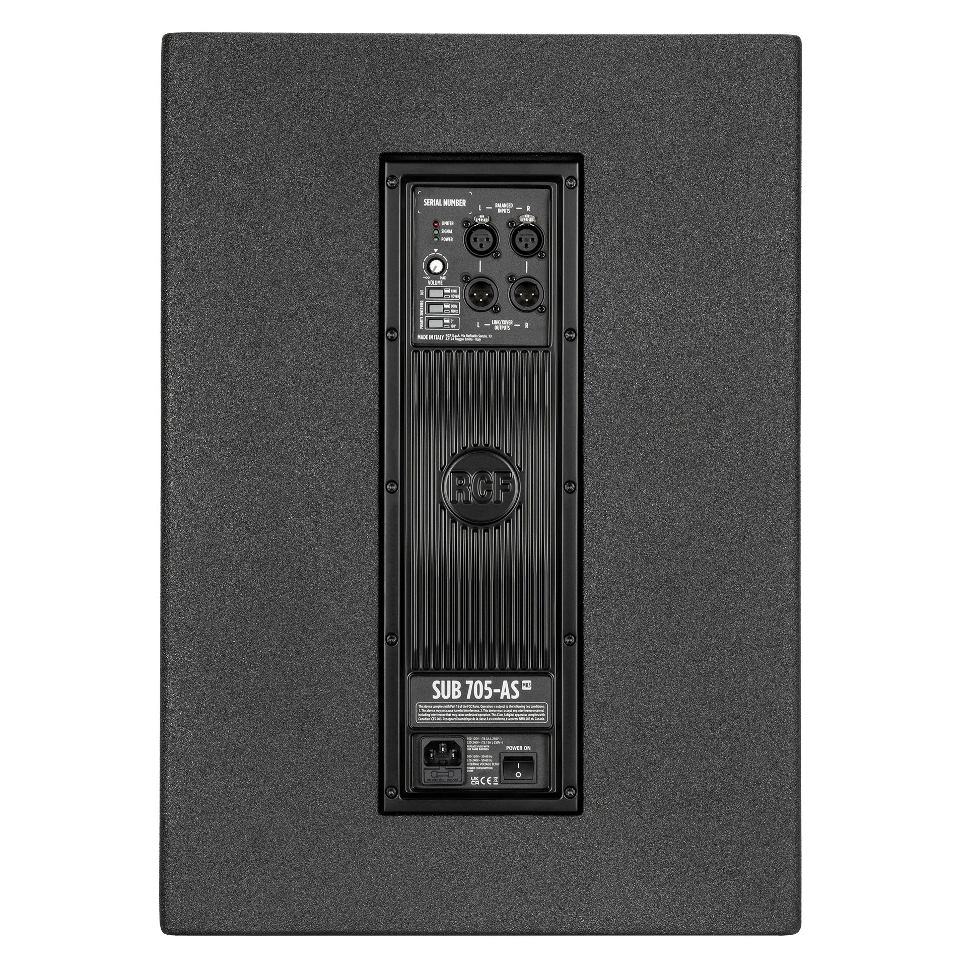RCF Sub 705 AS back side
