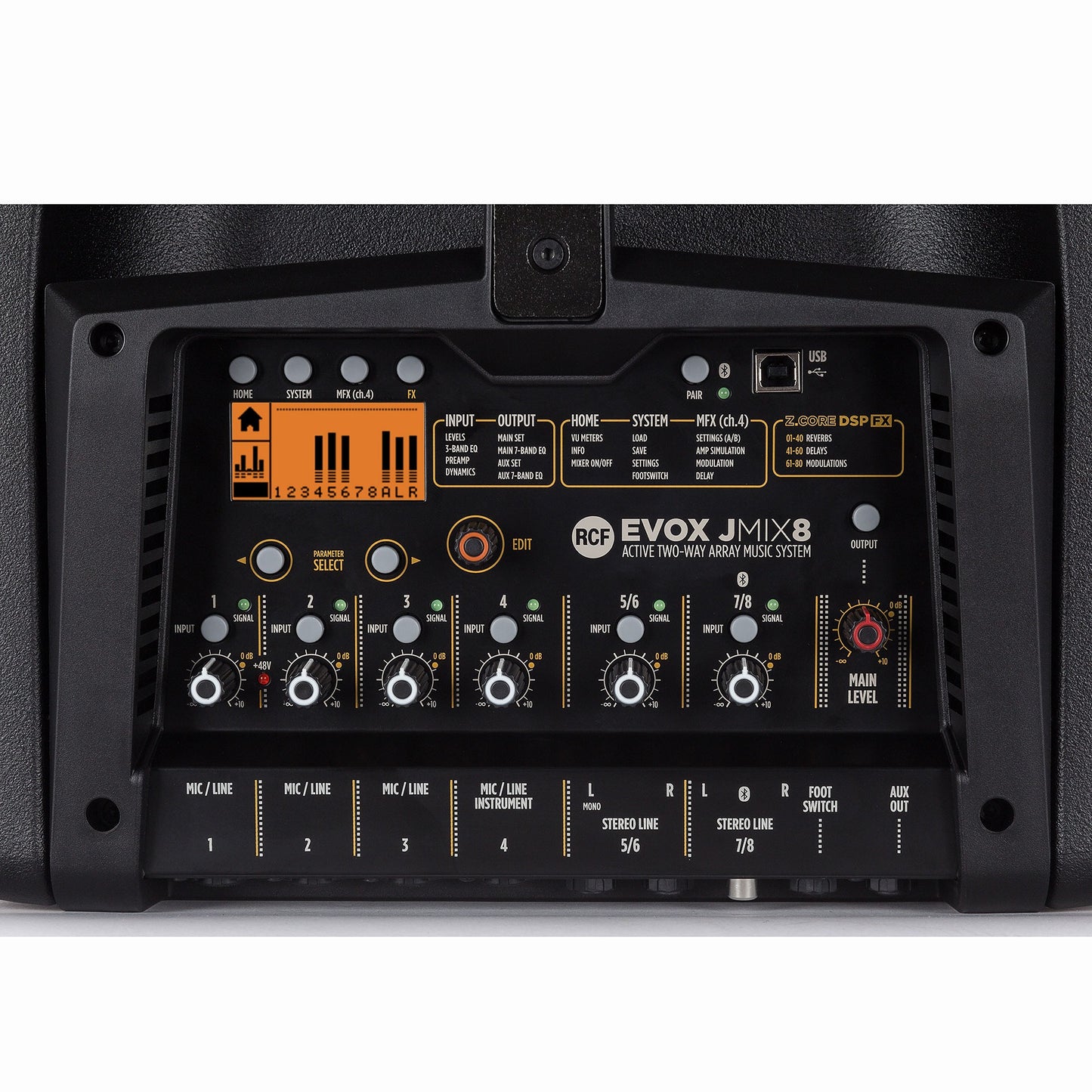 RCF Evox JMIX8 Digitalmixer Top Ansicht