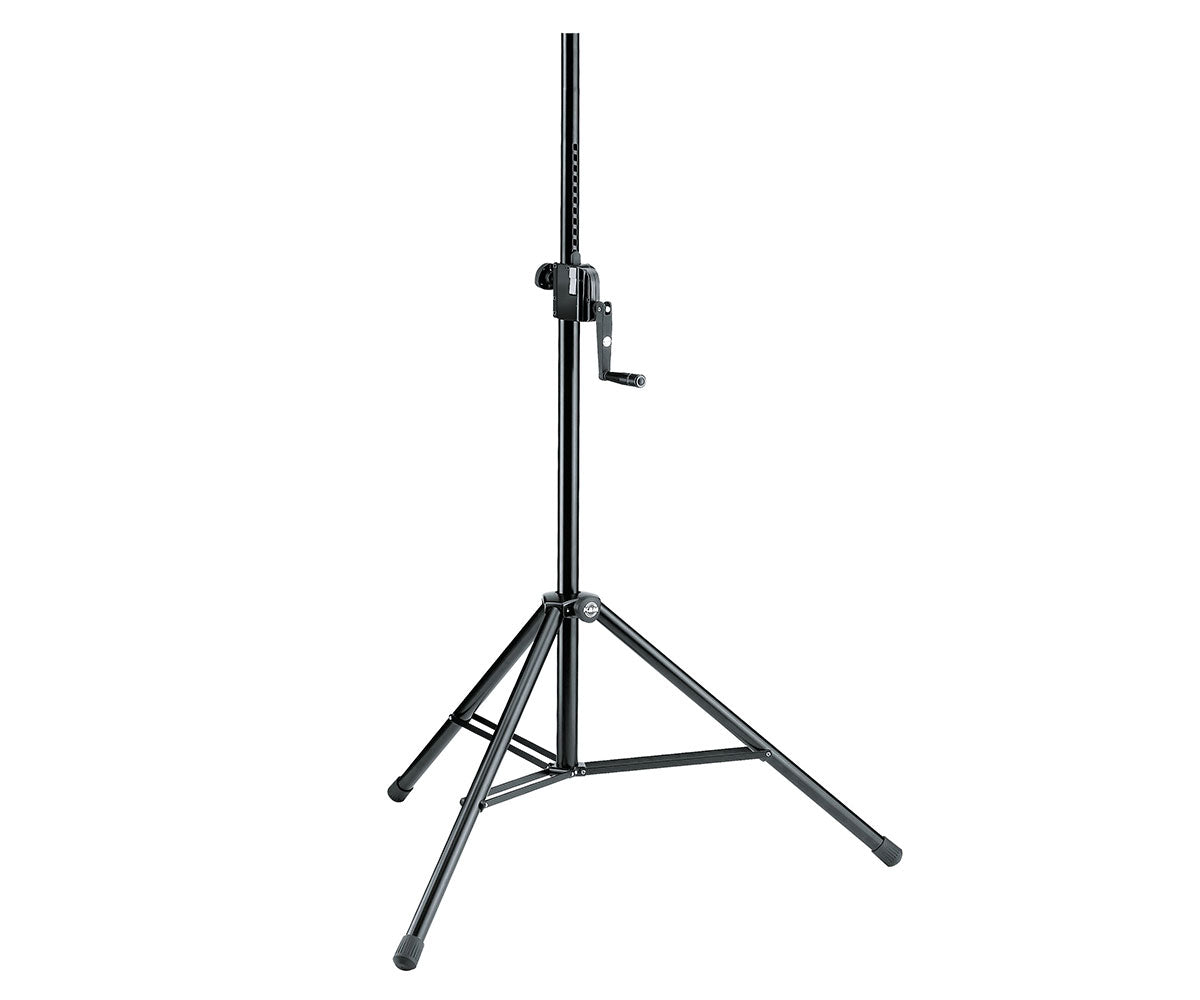 213 Boxenstativ schwarz Aluminium Kurbelverstellung