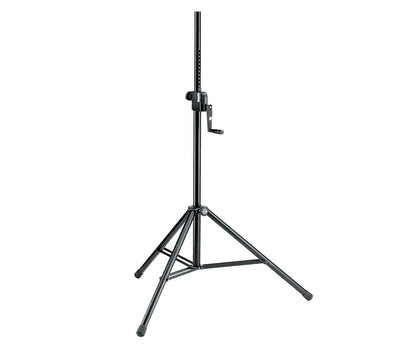 213 Boxenstativ schwarz Aluminium Kurbelverstellung