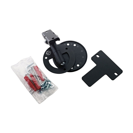 24161 Universal-Boxenwandhalter K&M schwarz mit befestigungsmarterial

