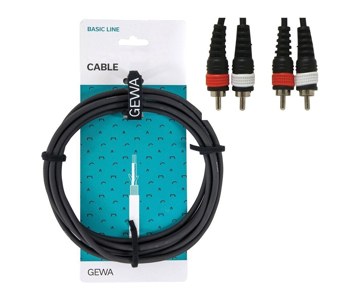 GEWA Twin-Kabel Cinch