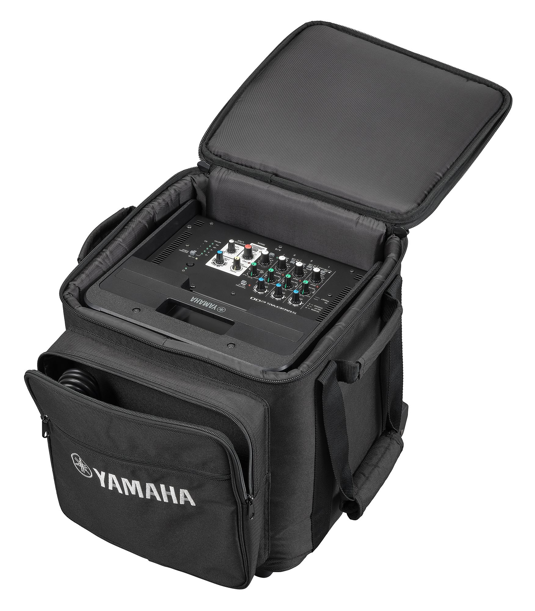 Yamaha Softcase für Stagepas 200 geöffnet