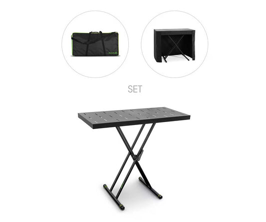 Gravity KSX2 RD Set 1 XStand doppelstrebig mit Tisch Tasche und Abdeckung