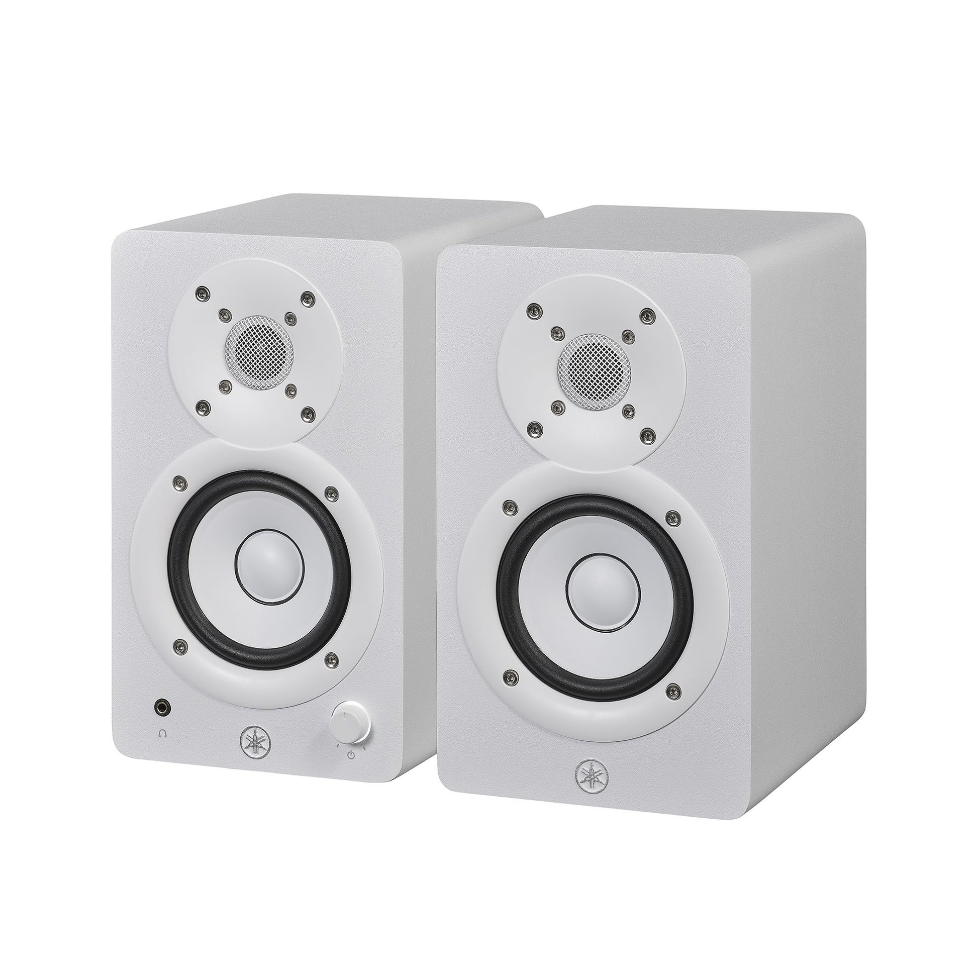 Yamaha HS3 white pair angle left