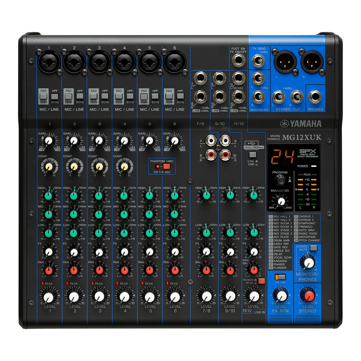Yamaha MG12XUK Mixer front