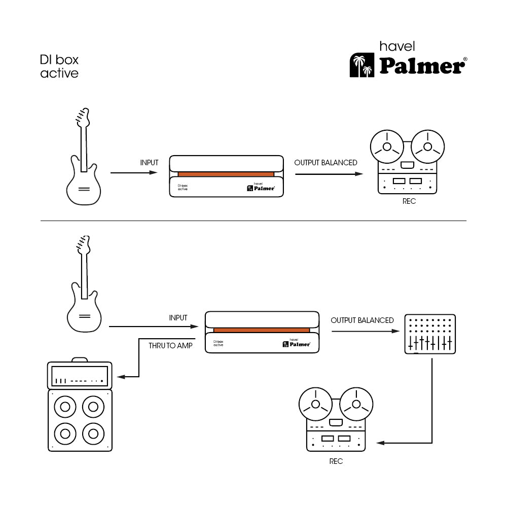 Palmer Havel Active DI Box plan connection