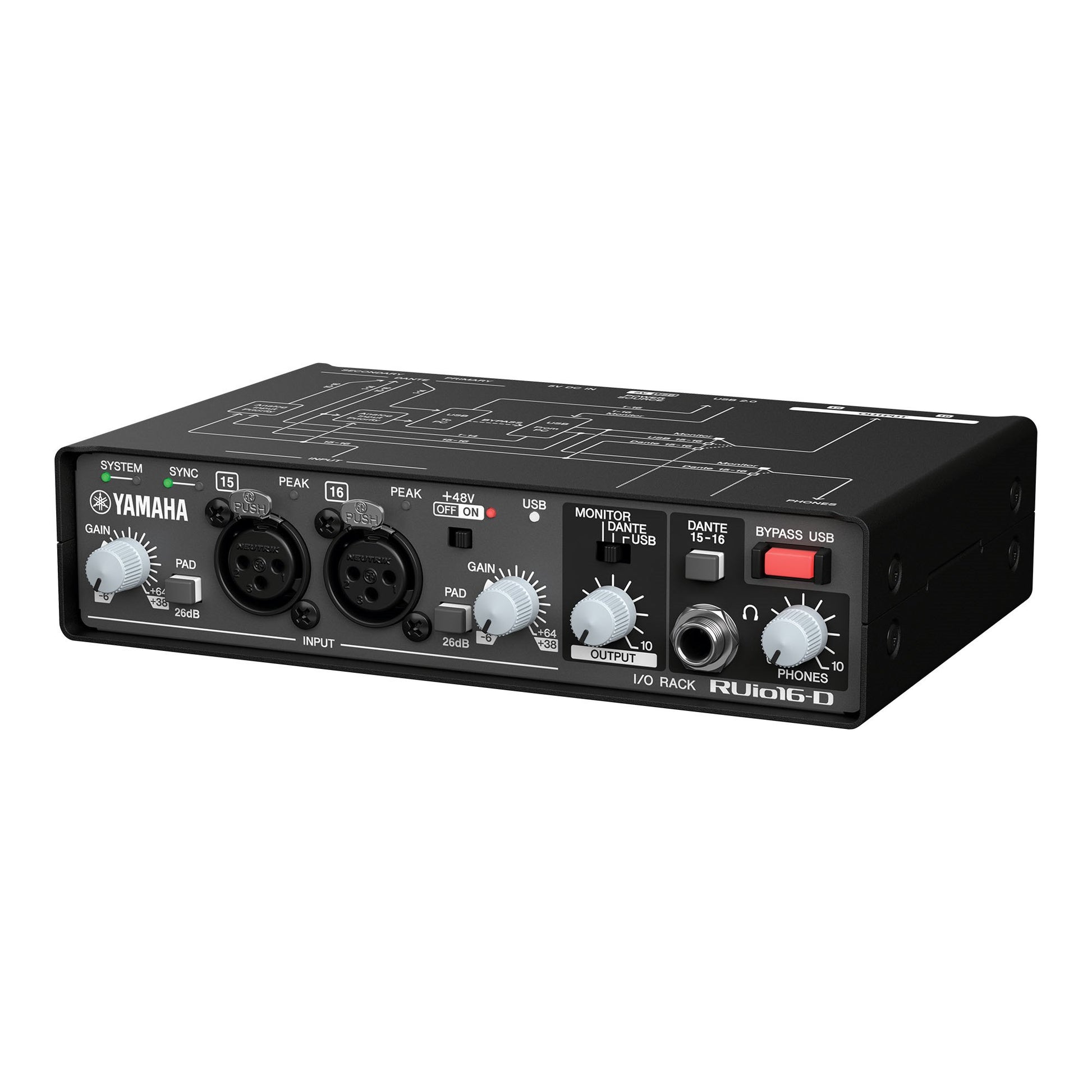 Yamaha RUio16-D angle left
