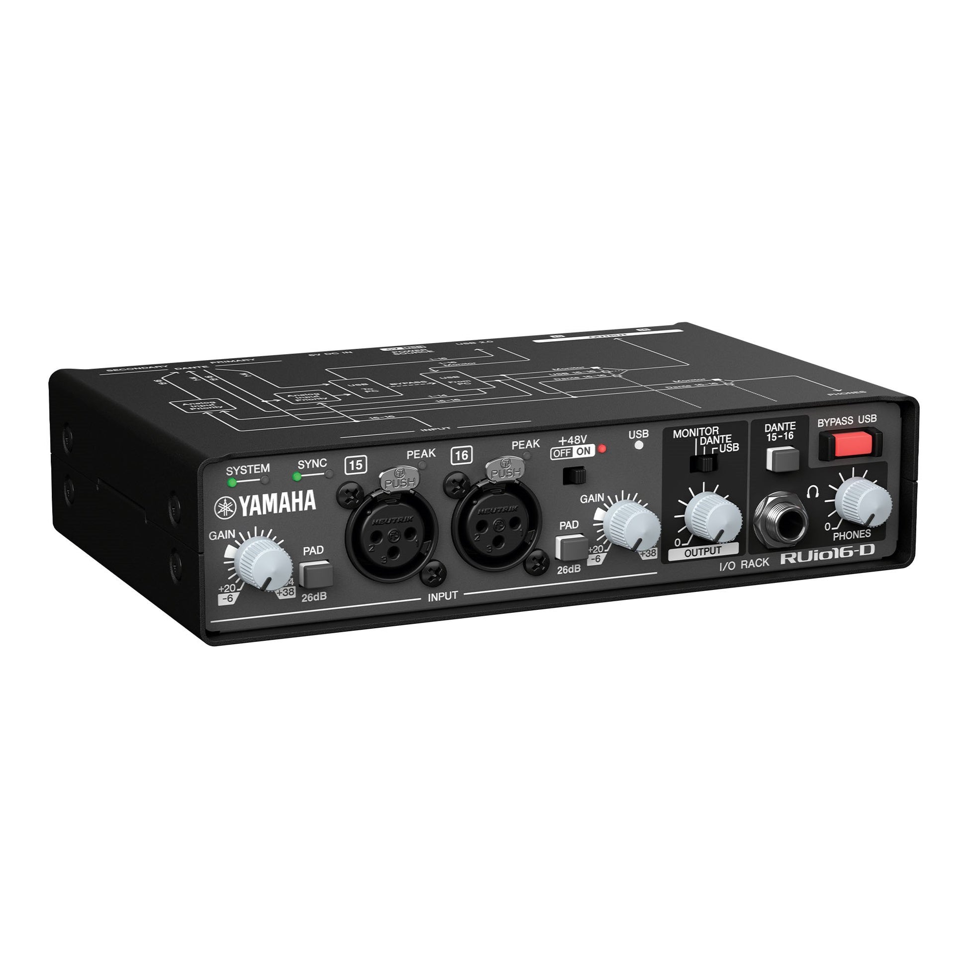Yamaha RUio16-D angle right