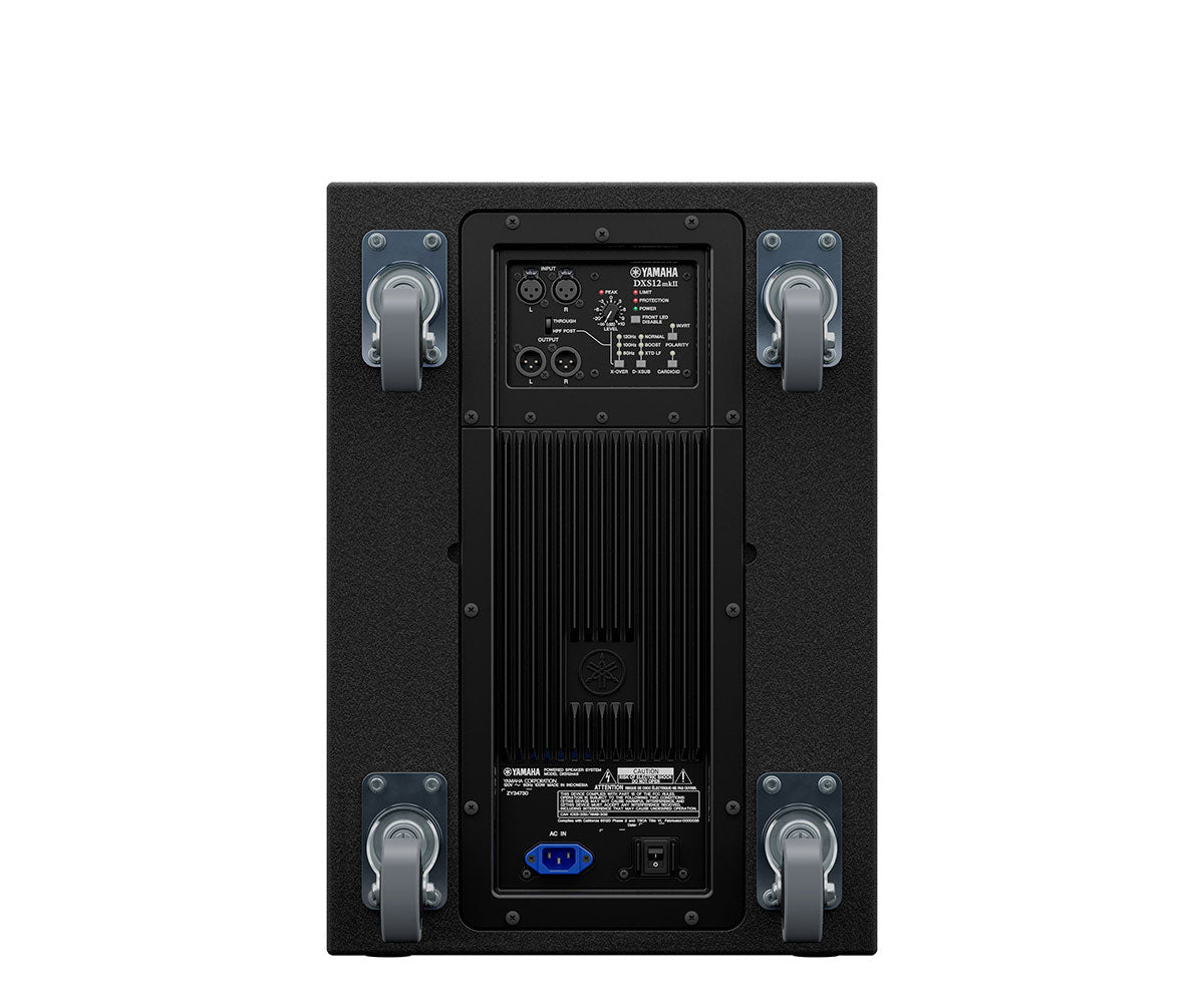 Yamaha DXS12mkii rear mit spw-1 rolleb