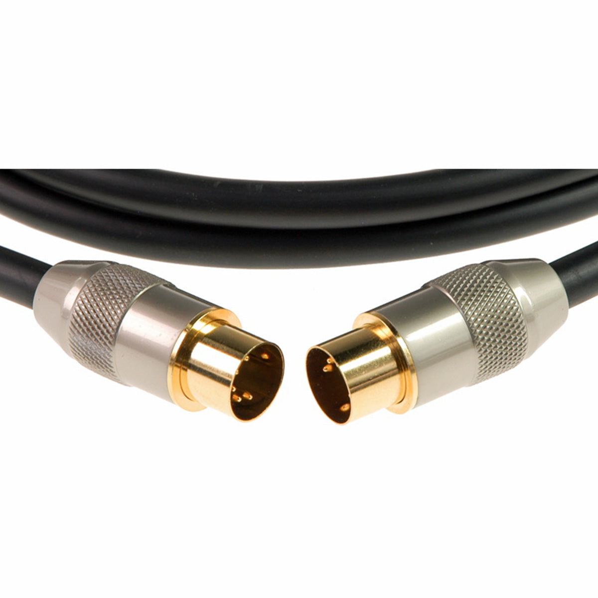 Klotz Premium superior midi kabel schwarz mit metallsteckern   vergoldeten kontakten detail stecker