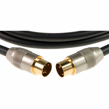 Klotz Premium superior midi kabel schwarz mit metallsteckern   vergoldeten kontakten detail stecker