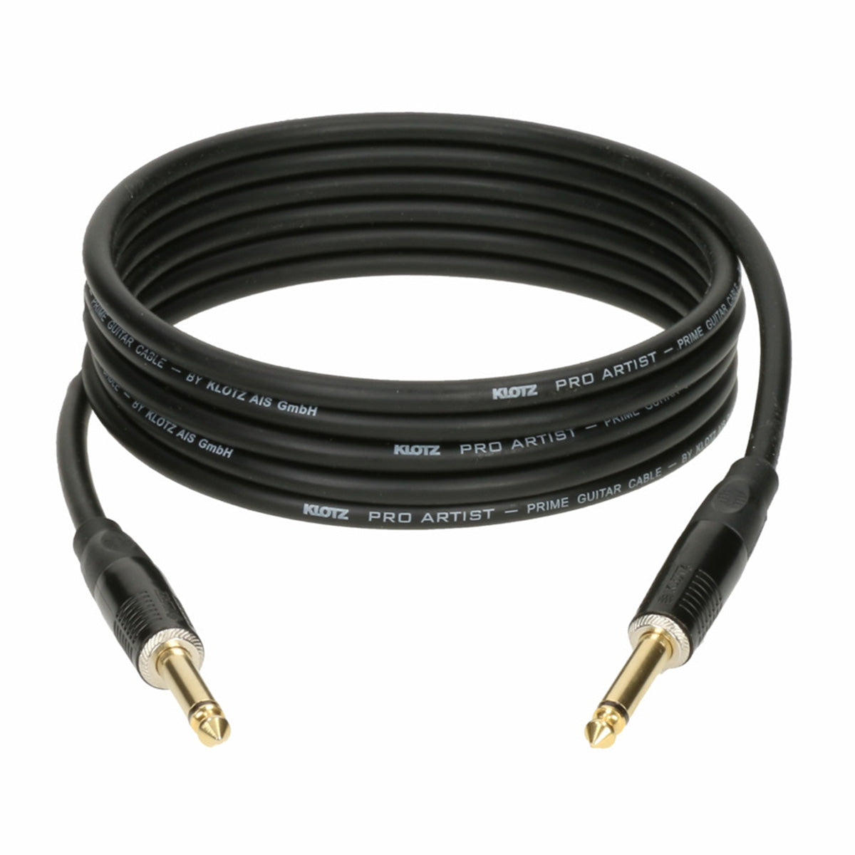 Klotz ProArtist Instrumenten Kabel schwarz 2x Klinkenstecker aufgerollt