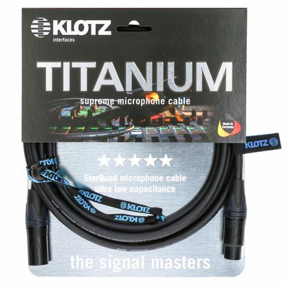 Klotz Titanium Supreme microphone Cable XLR Gold Neutrik