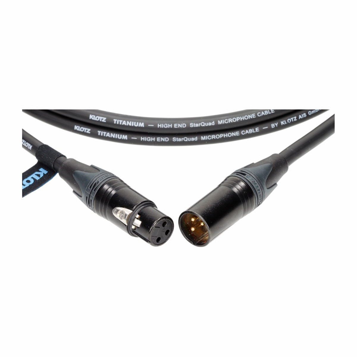 Klotz Titanium Supreme microphone Cable XLR Gold Neutrik Details Stecker
