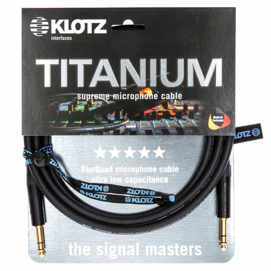 Klotz Titanium Klinkenkabel Symetrisch mit vergoldeten Neutrik Steckern